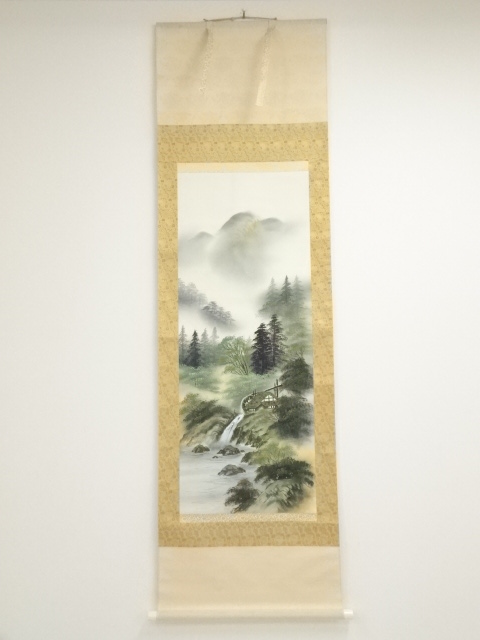 JAPANESE HANGING SCROLL / HAND PAINTED / MOUNTAIN